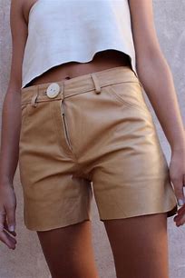 FAUX LEATHER SHORTS